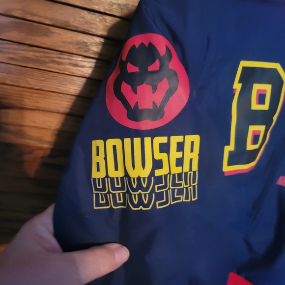 Super Mario Bowser Kids Jacket - Blue and Red Youth Size 8 Medium Weight - Picture 3 of 5